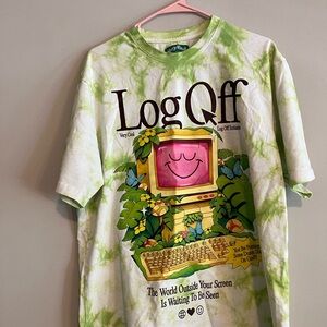 Very Cool Green Tie-Dye Graphic T-Shirt